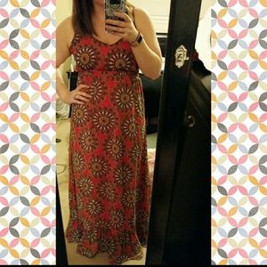 Orange Maxi Dress Banana Republic